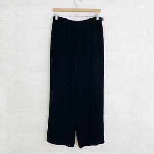 Vintage Ann Taylor Petites - Black velvet high rise evening pants 12P